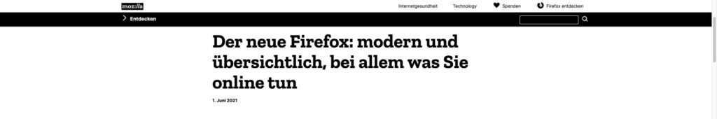 Firefox unter macOS mit echtem Vollbild