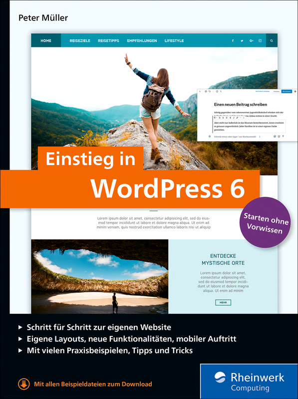 Cover des Buches Einstieg in WordPress 6 von Peter Müller