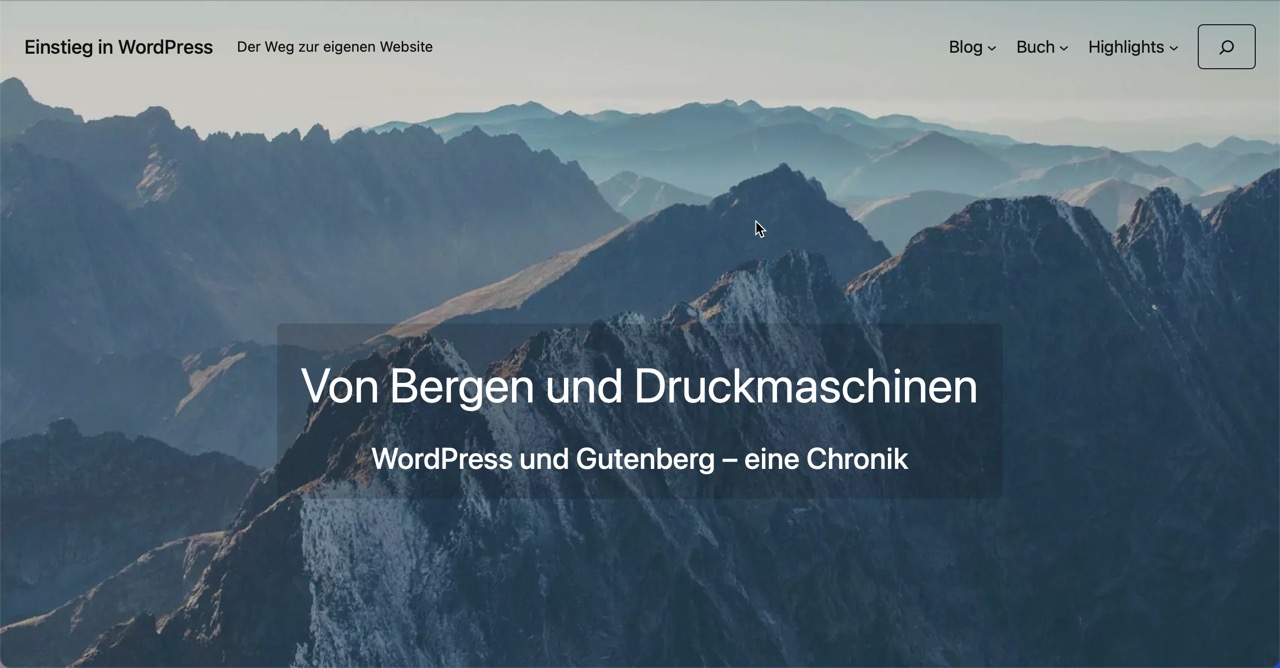 Von Bergen und Druckmaschinen. WordPress und Gutenberg - eine Chronik