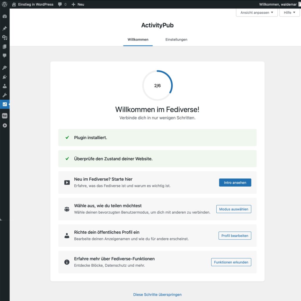 ActivityPub - Willkommen